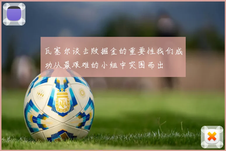 瓦塞尔谈击败掘金的重要性我们成功从最艰难的小组中突围而出